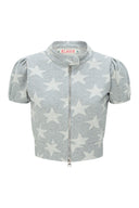 Star Zip Up Top (Grey)