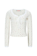 Eyelet Floral Lace Top (Cream)