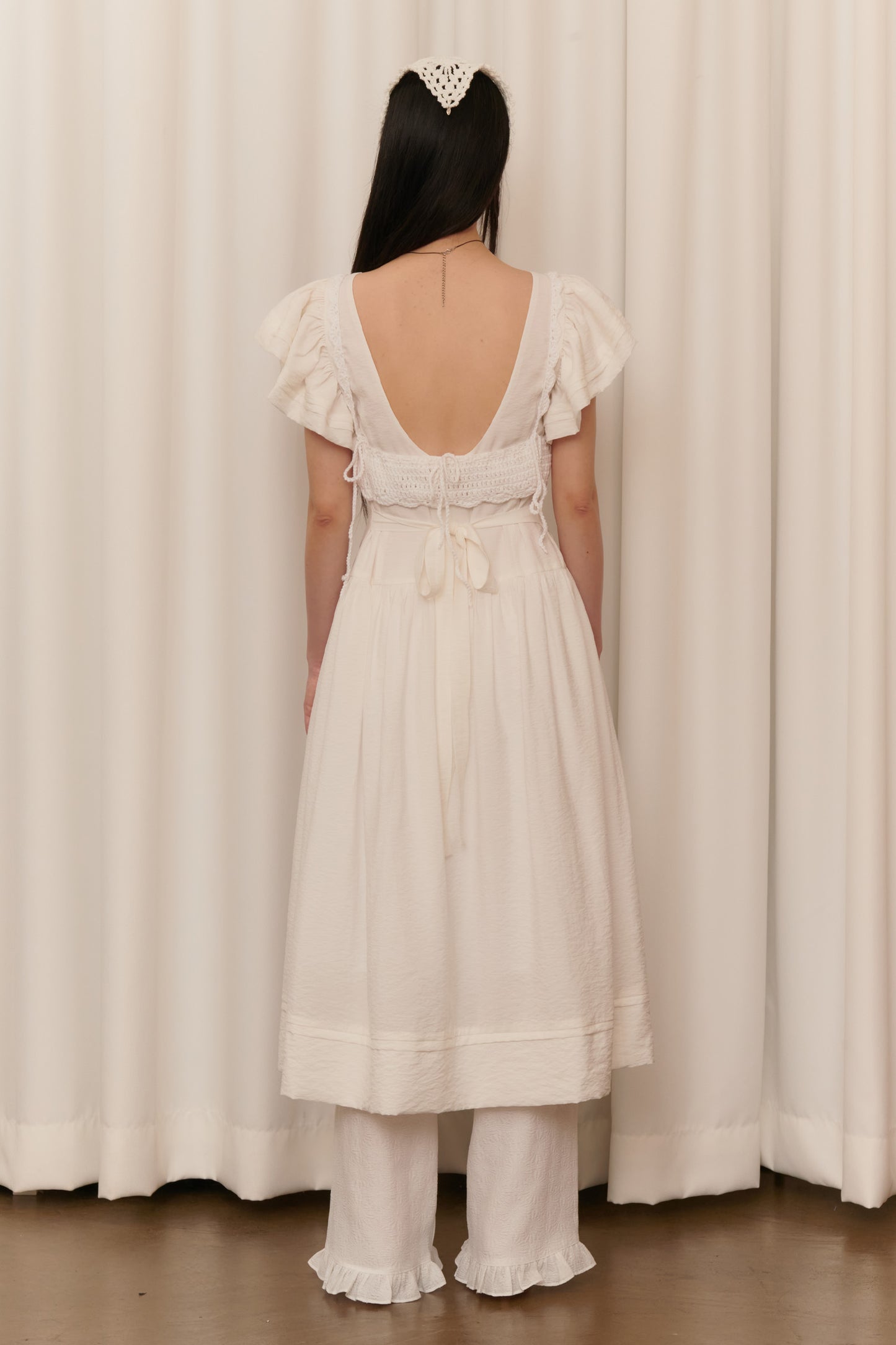 Flirting Picnic Dress (White)