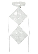 Cotton Crochet Leg Warmer (White)