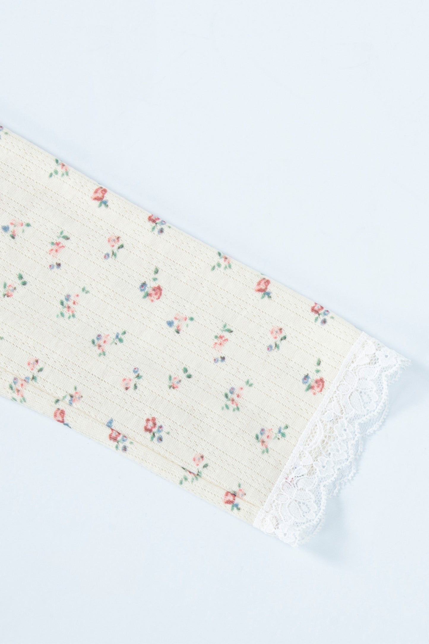 Eyelet Floral Lace Top (Cream)