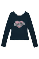 Lover Babe Sheer Slim T (Navy)