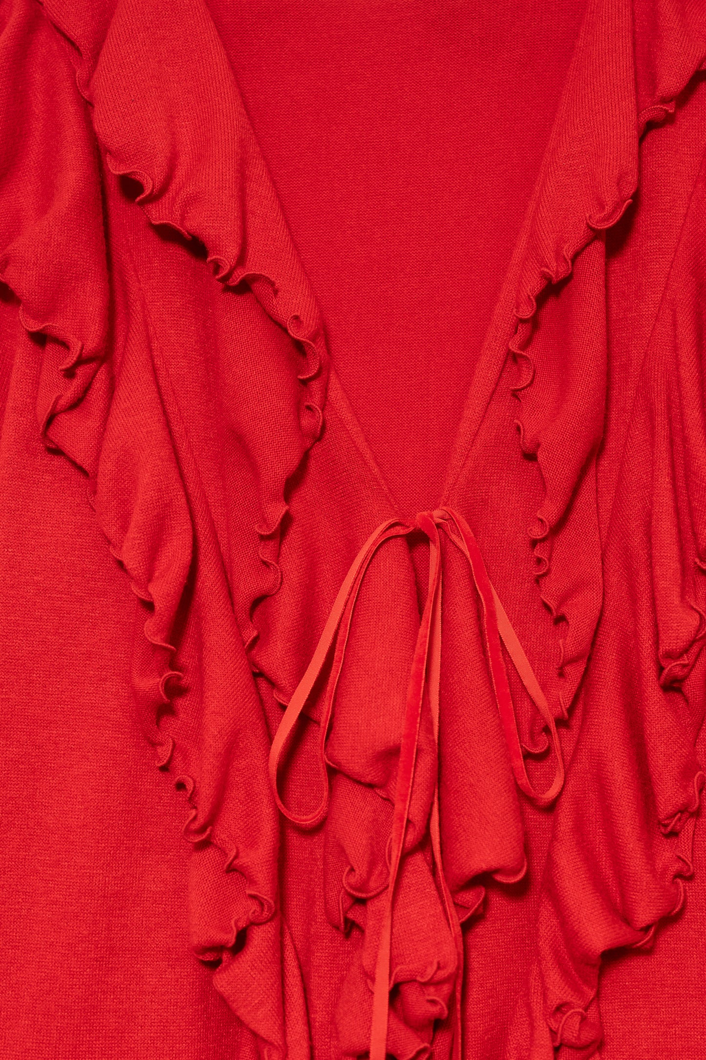 Hippie Ruffle Cardigan (Red)