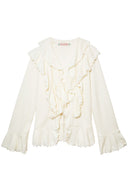 Hippie Ruffle Cardigan (Ecru)