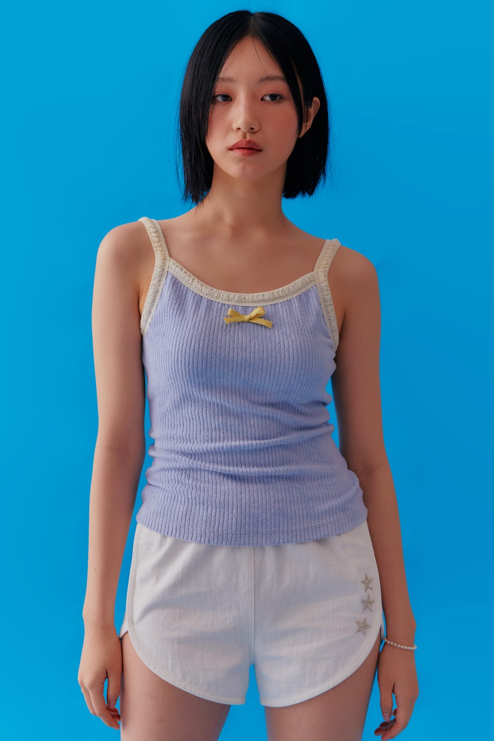 RIBBED TERRY SLEEVELESS TOP_BLUE