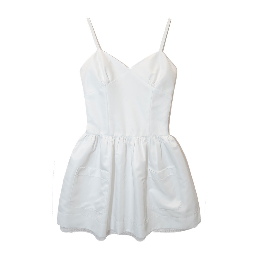 Silky Sweet Bustier Dress_WHITE
