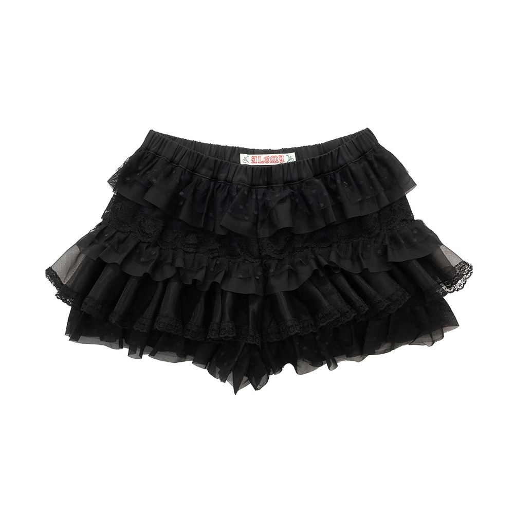 Lace Layered Shorts_BLACK