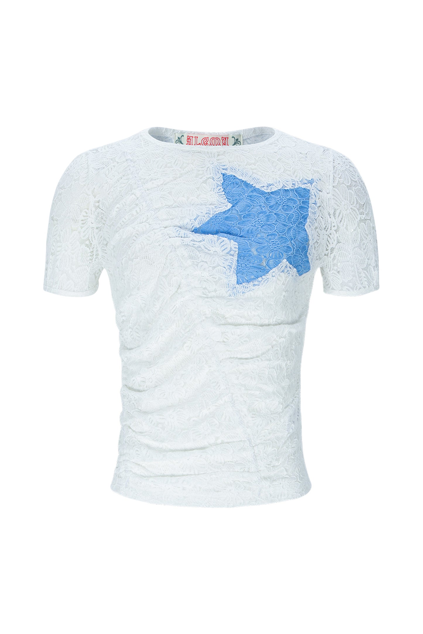 Bubble Sleeve Star Top (White)