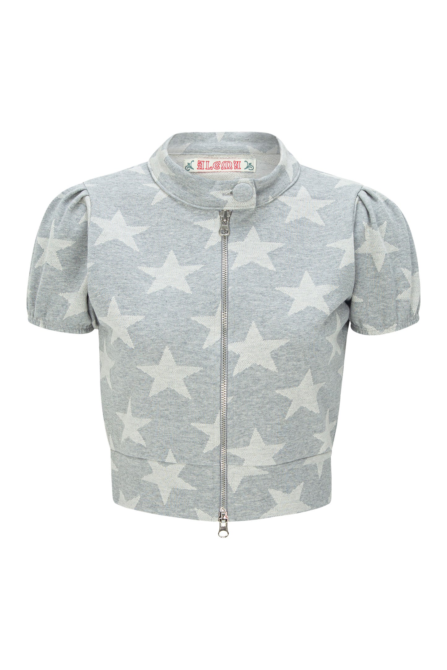 Star Zip Up Top (Grey)
