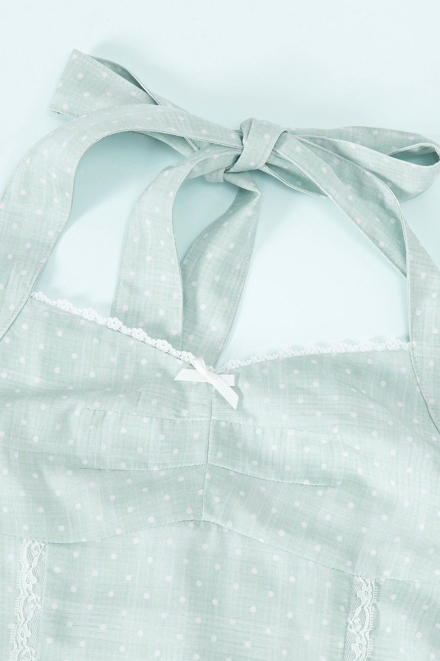 Dots Halter Dress (Mint)