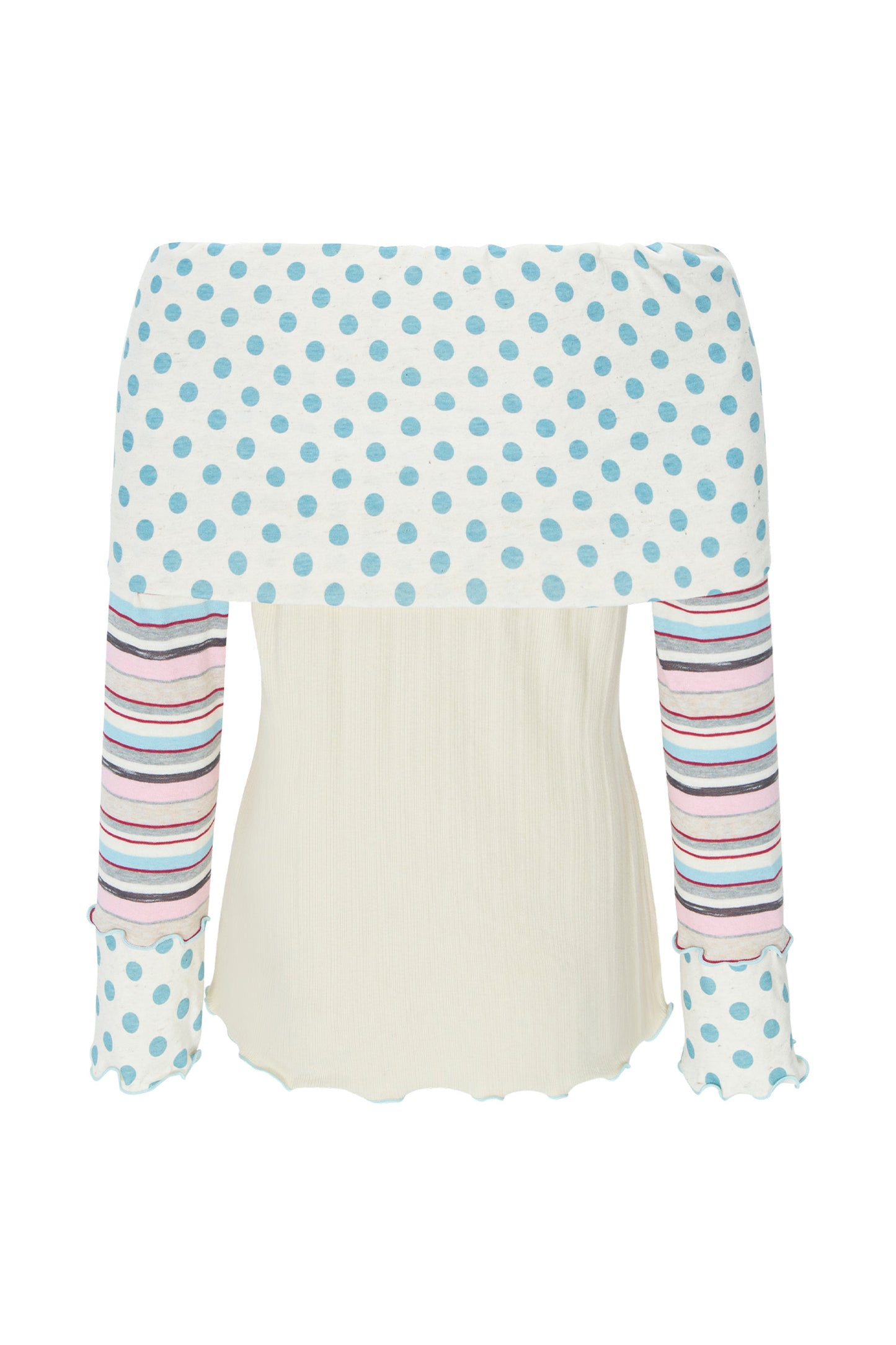 Multi Pattern Bardot Top