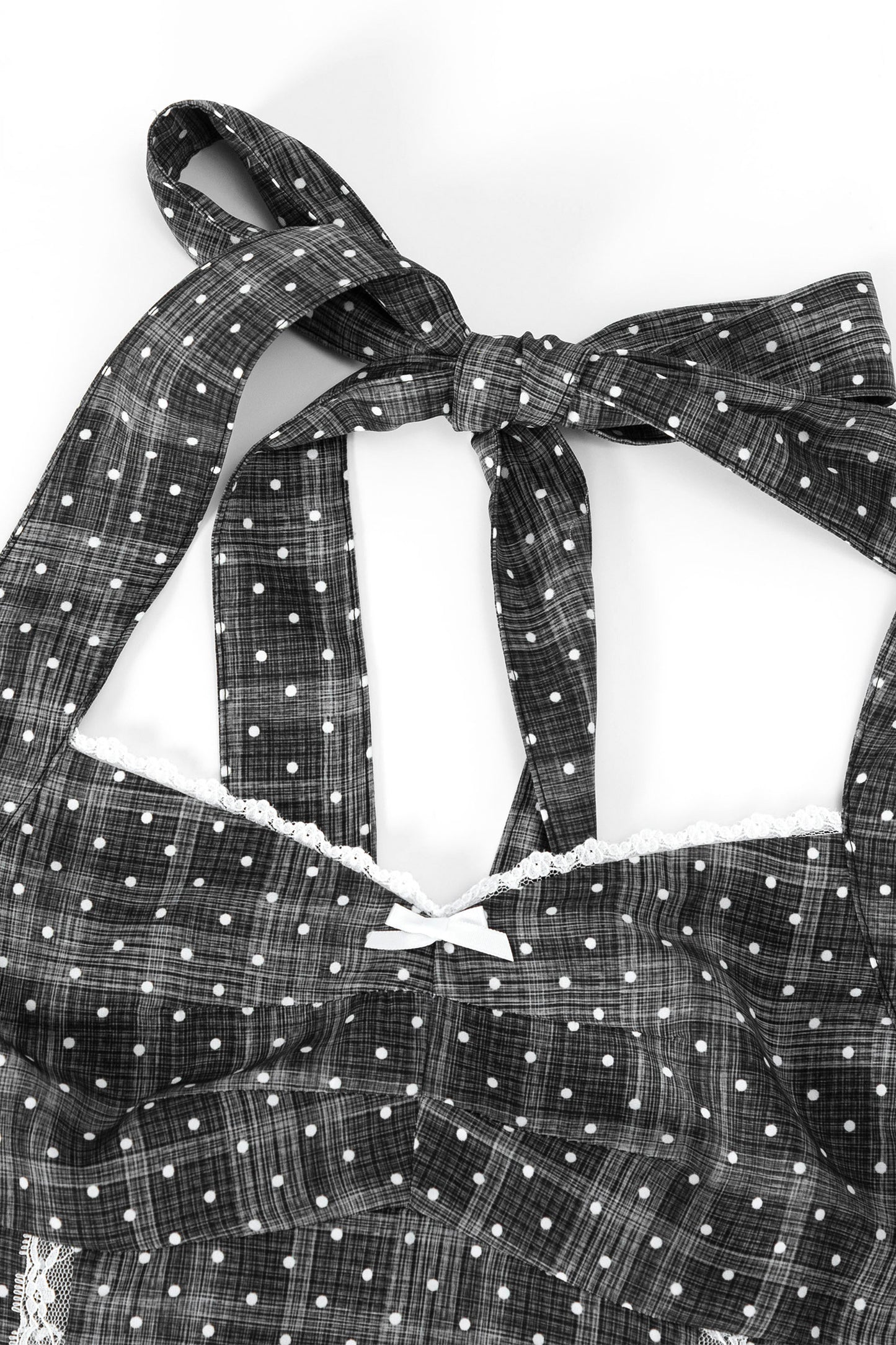 Dots Halter Dress (Black)