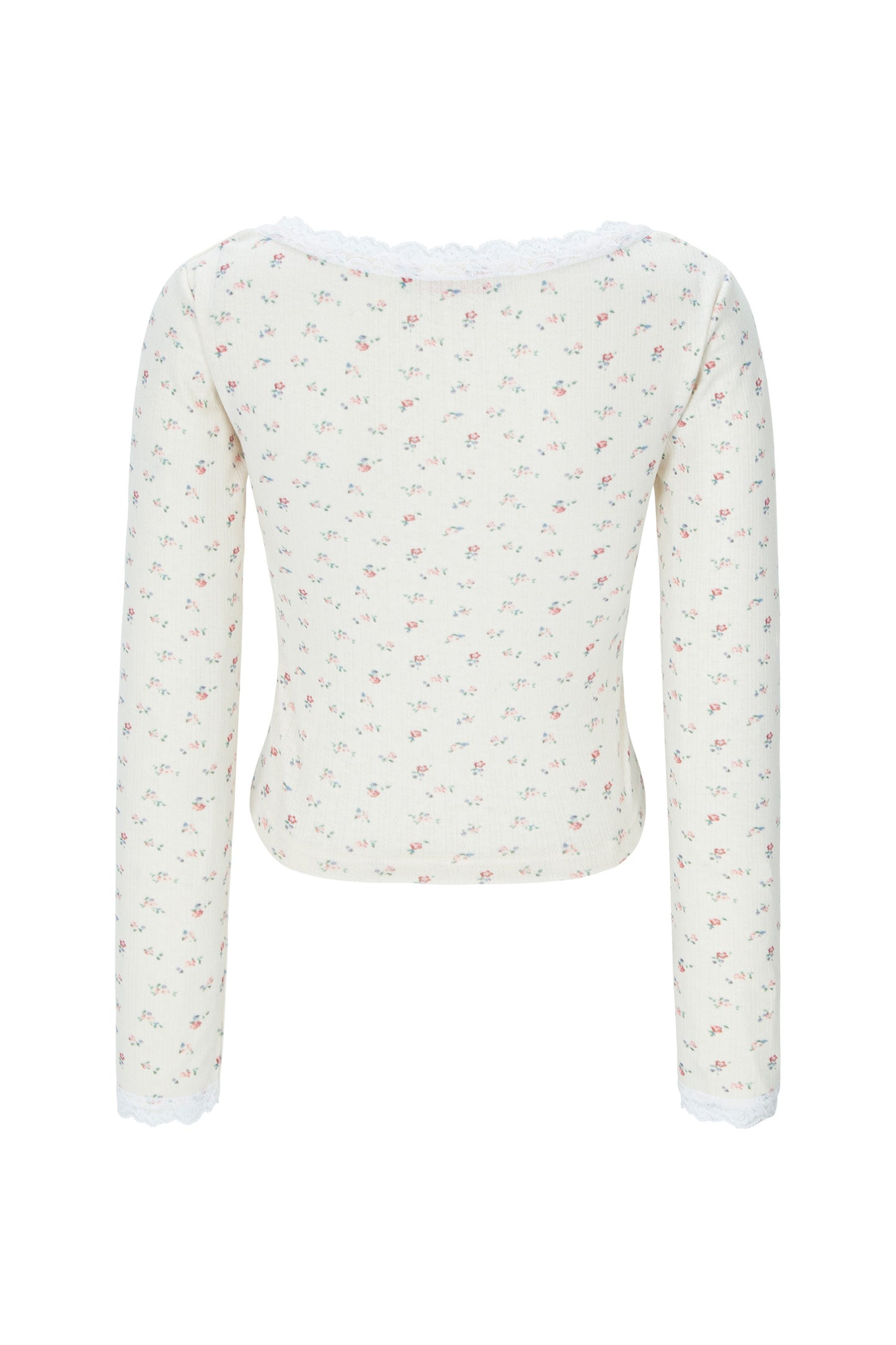 Eyelet Floral Lace Top (Cream)