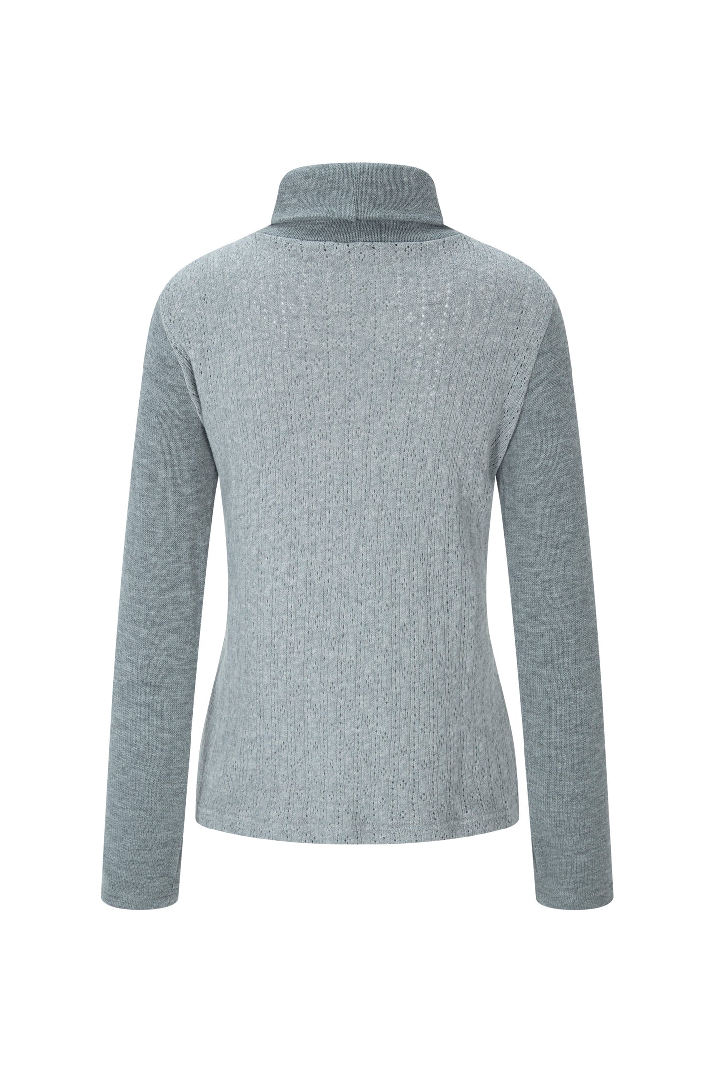 Soft Wool Turtle Neck Top (Grey)