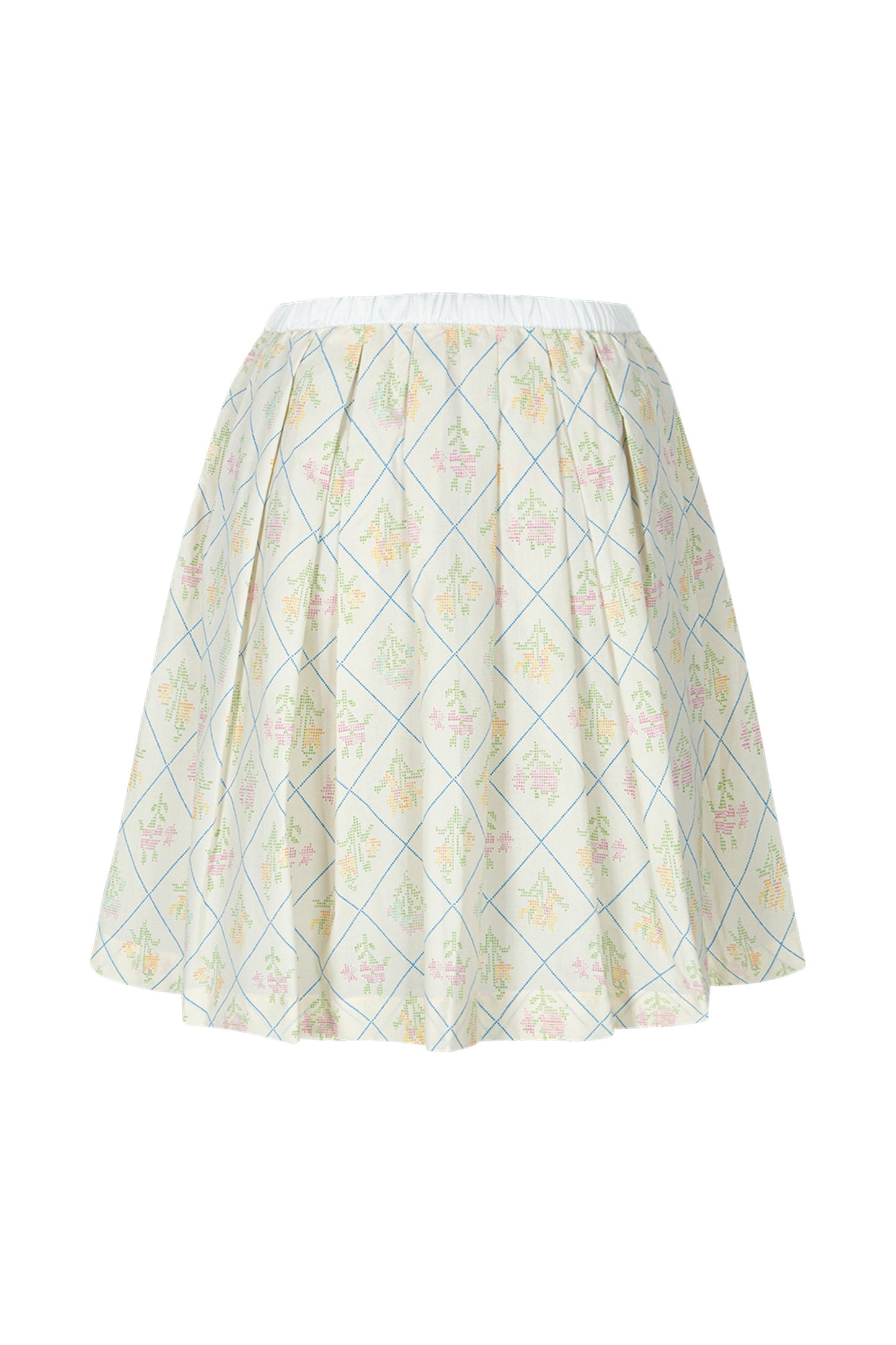 Pleats Full Midi Skirt (Flower)
