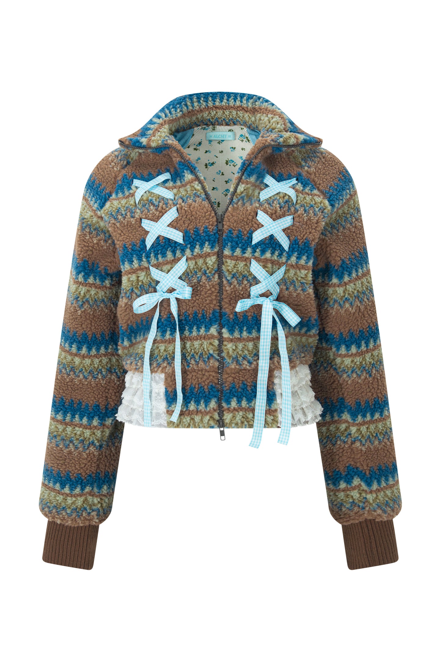 Ribbon & Lace Teddy Jumper (Camel)