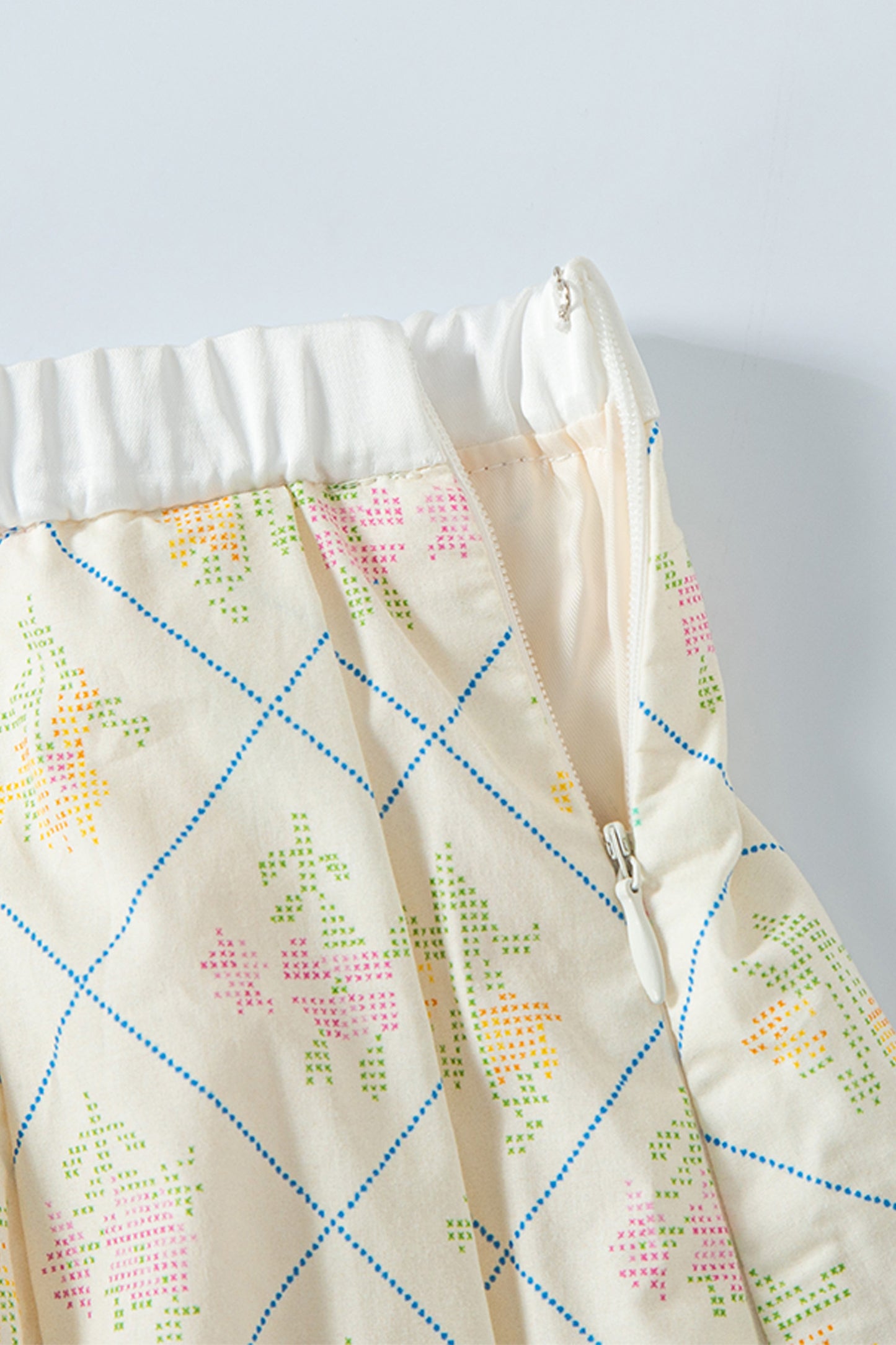 Pleats Full Midi Skirt (Flower)