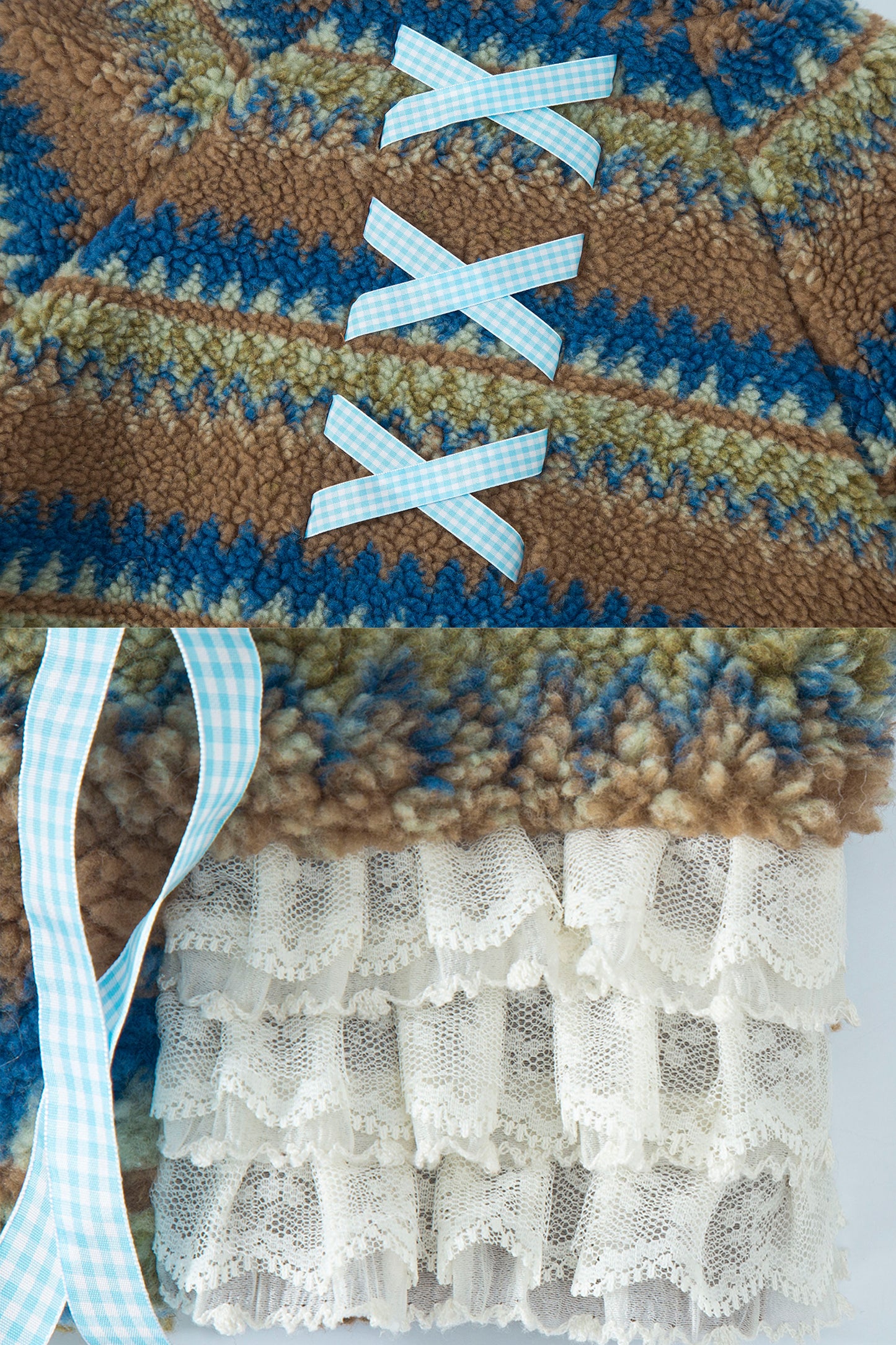 Ribbon & Lace Teddy Jumper (Camel)