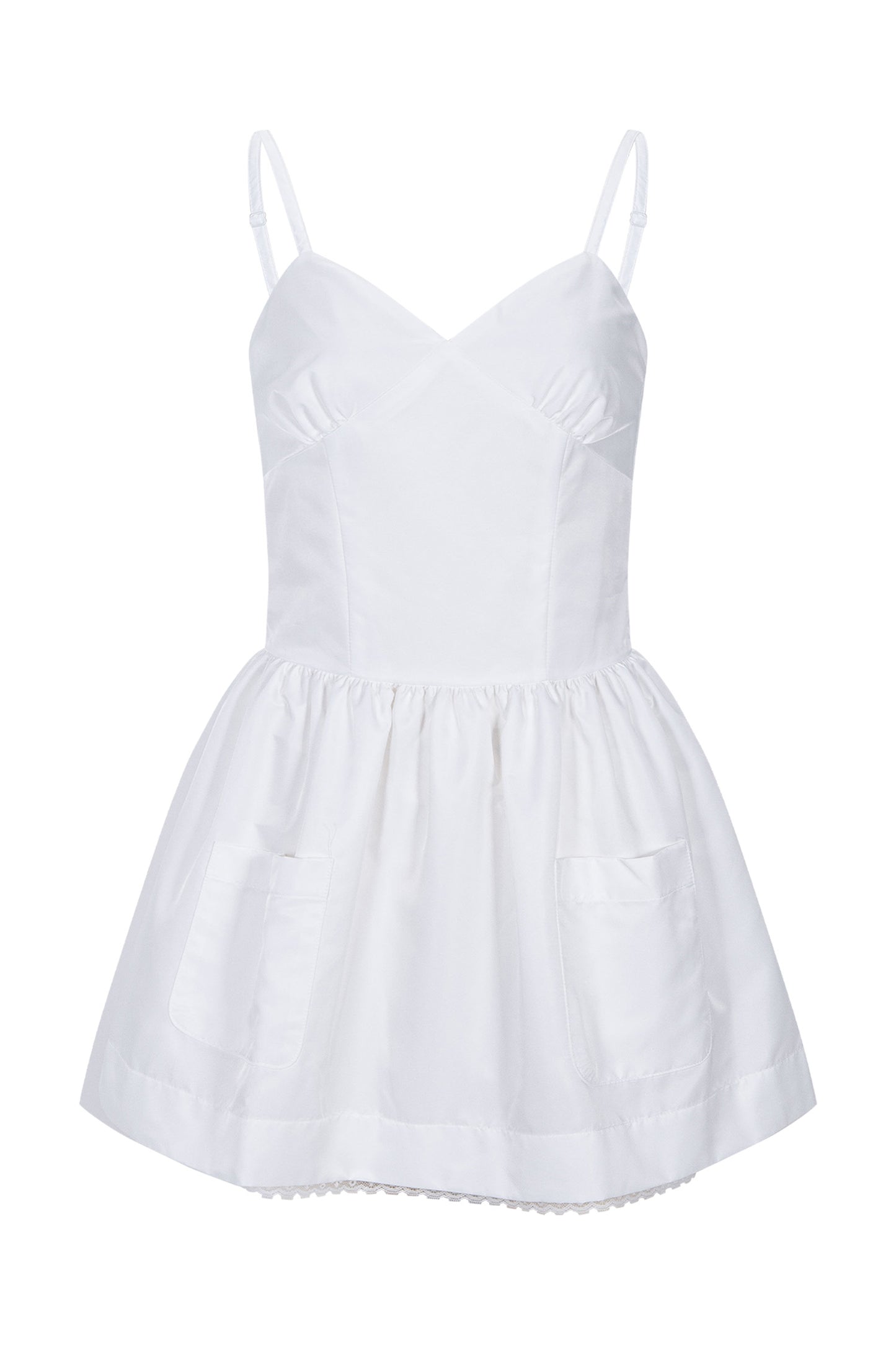 Silky Sweet Bustier Dress (White)