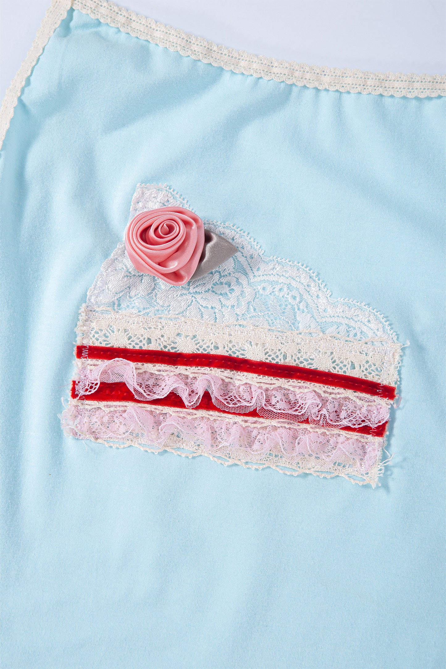 [ALCMY&ANG;TT] Petite rose slice top (Blue)