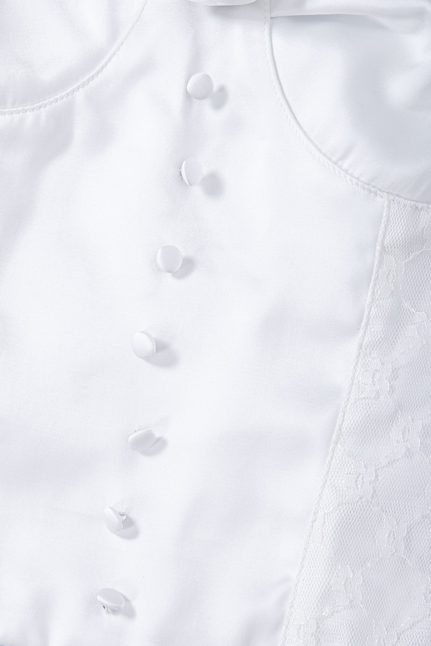Silky Rose Corset Bustier (White)