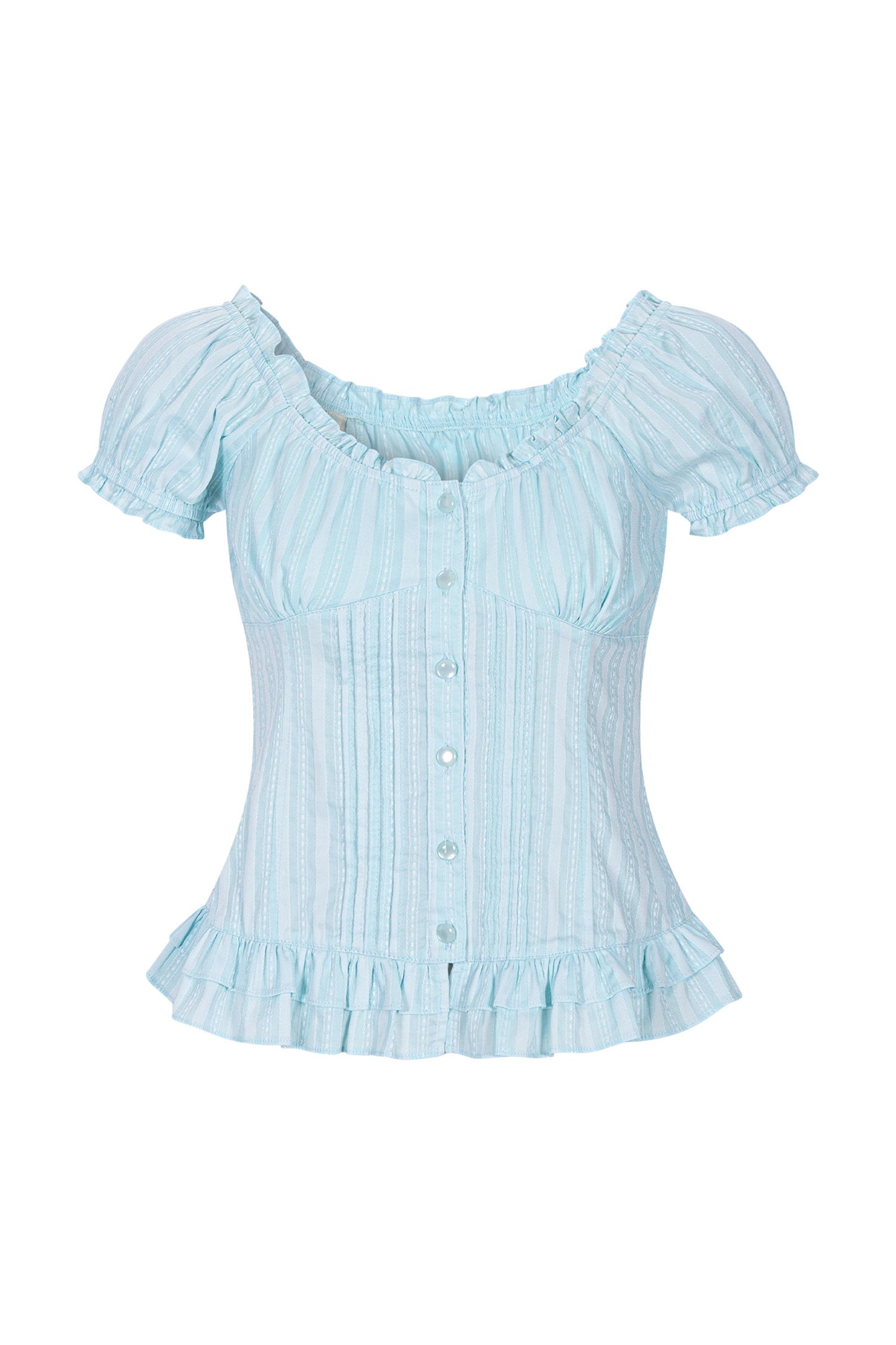 Baby Doll Corset Blouse (Mint)
