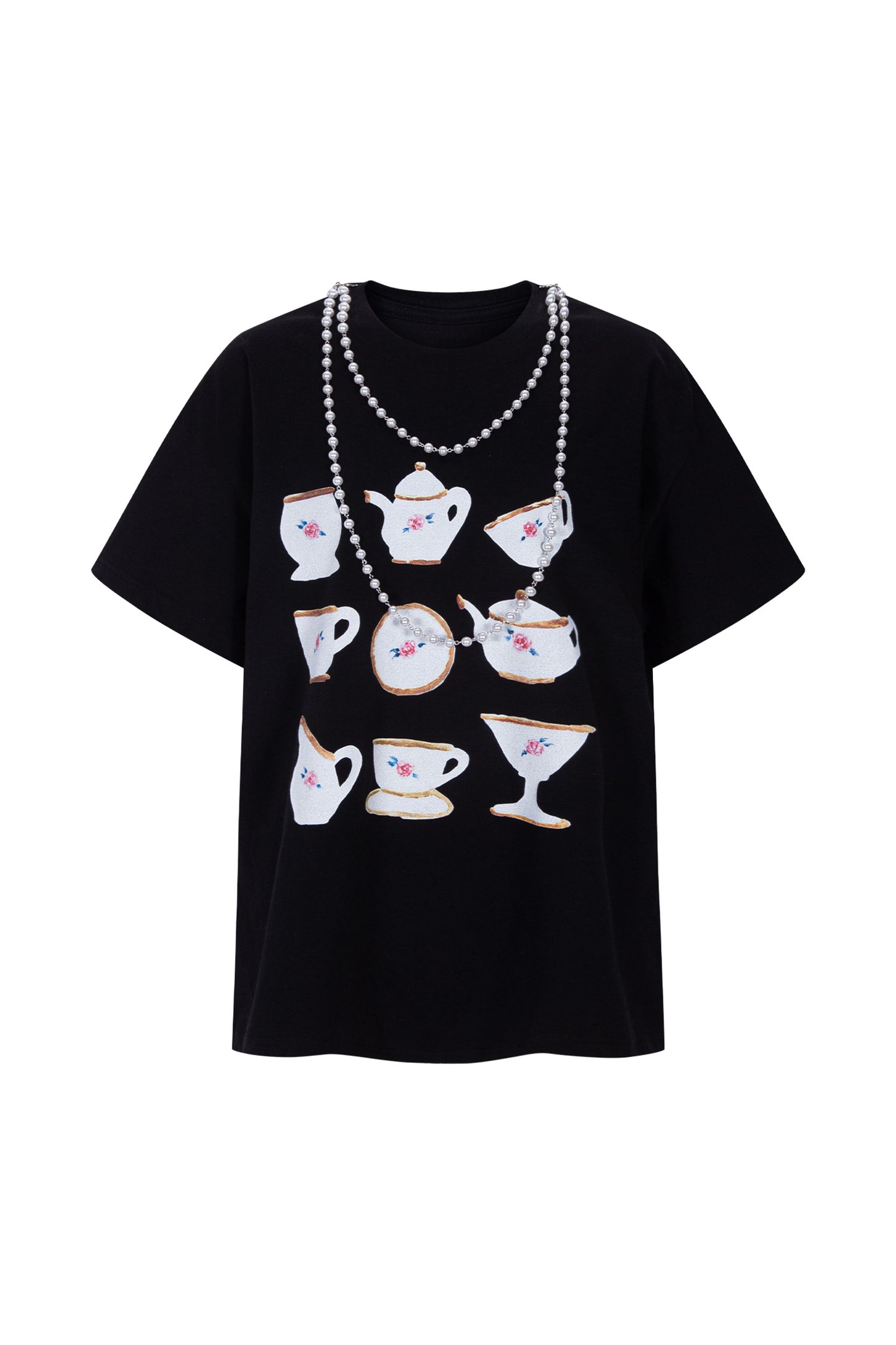 [ALCMY&ANG;TT] Afternoon tea party top (Black)