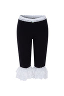 [ALCMY&ANG;TT] Dolly lace capri pants (Black)