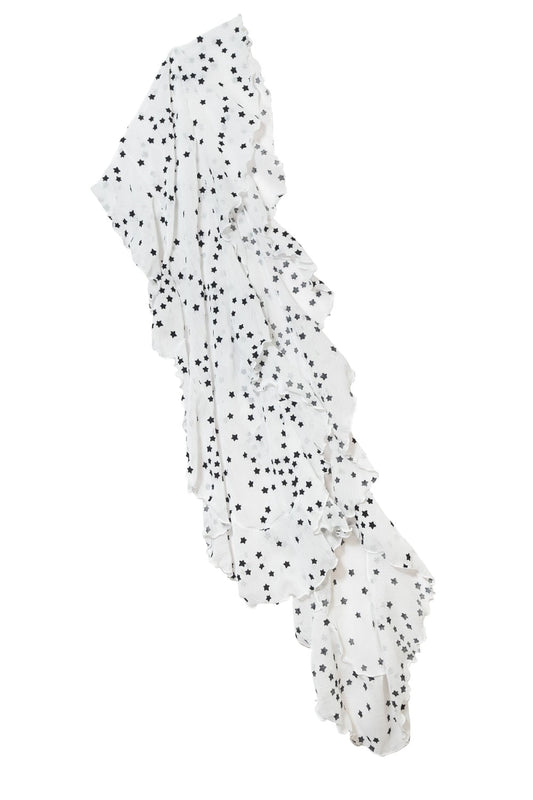 Star Chiffon Ruffle Scarf