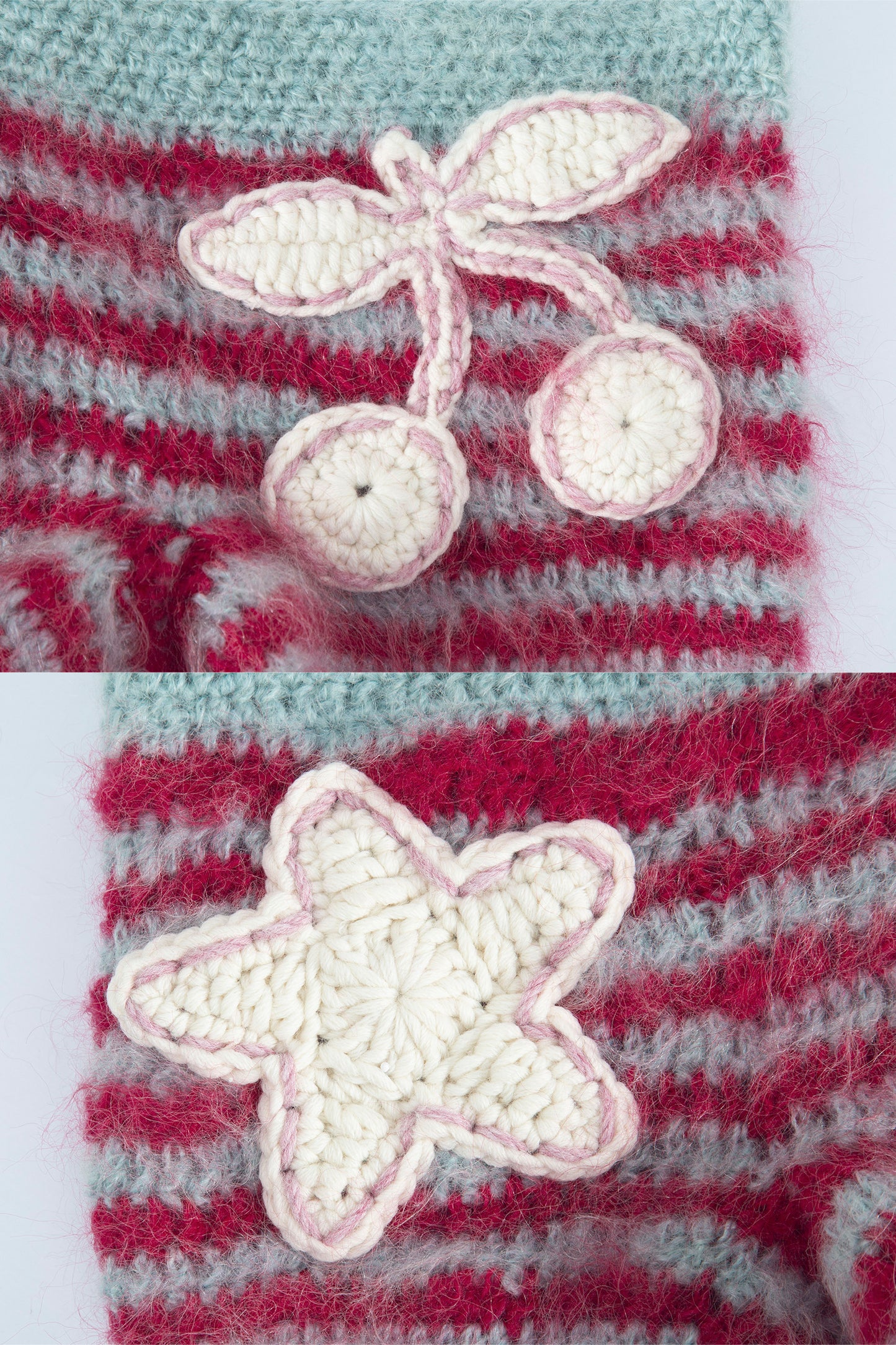 [Ordermade] Crochet Mohair Cherry Shorts (Pink)