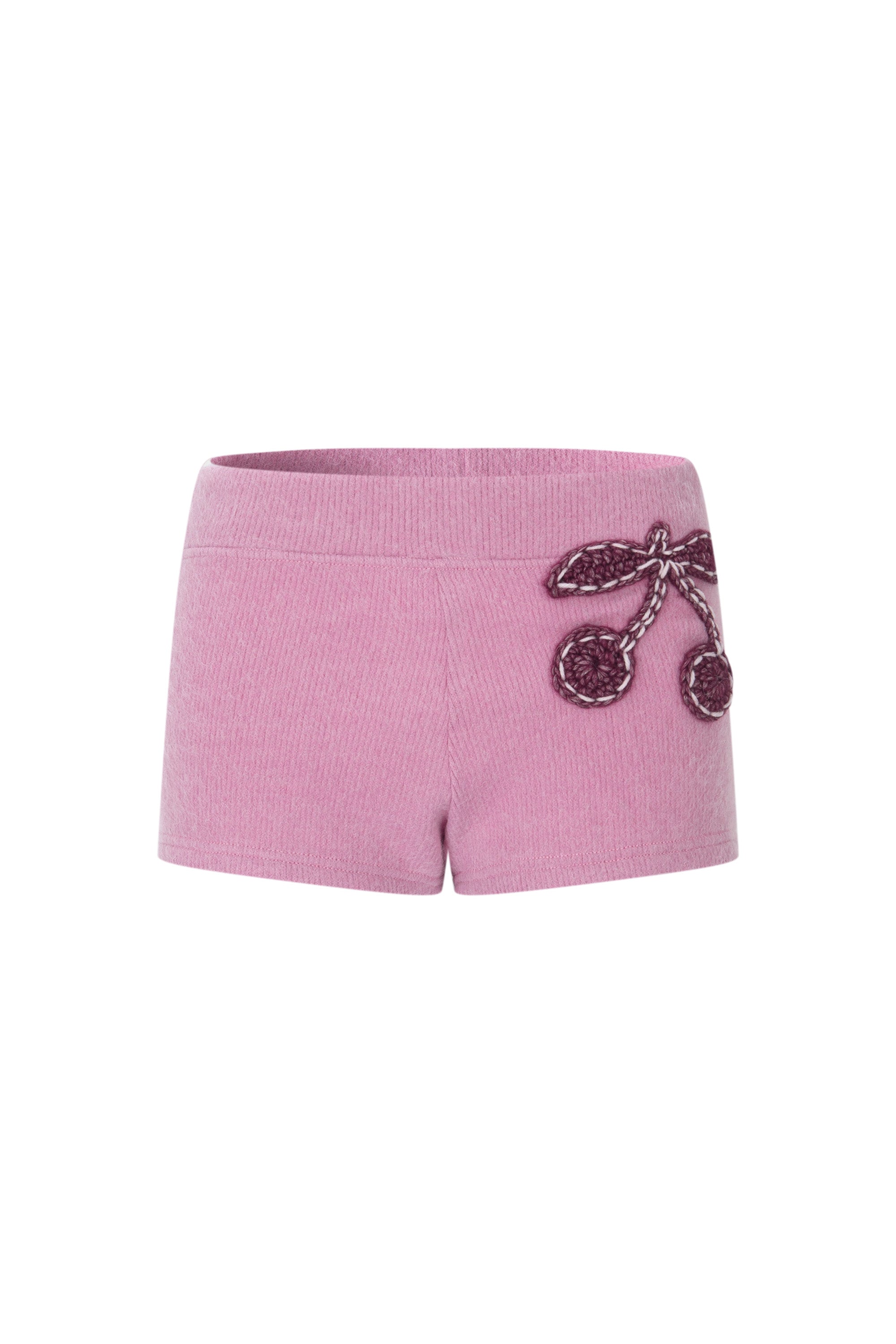 [12월 중순 출고]Crochet cherry shorts pink
