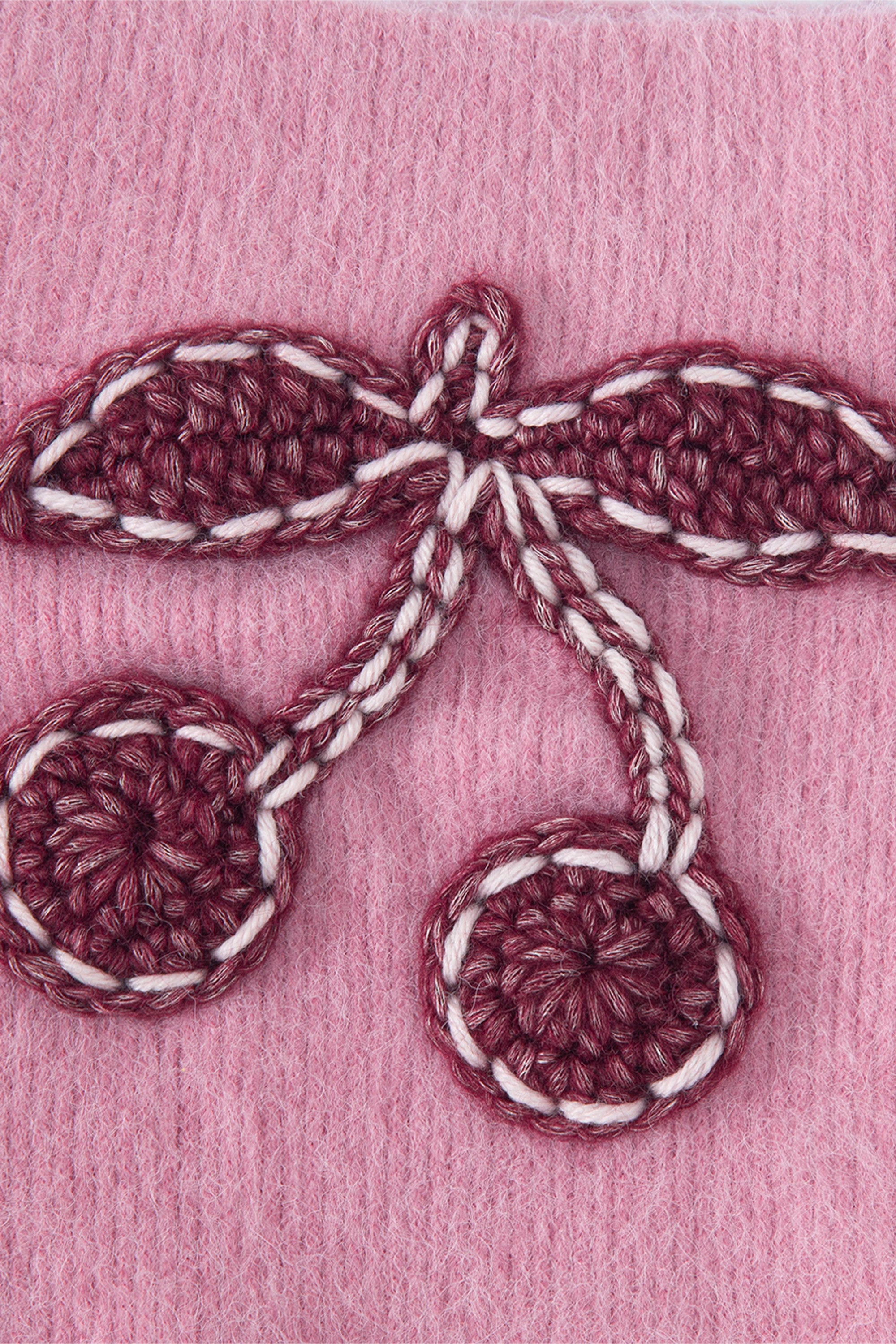 [12월 중순 출고]Crochet cherry shorts pink