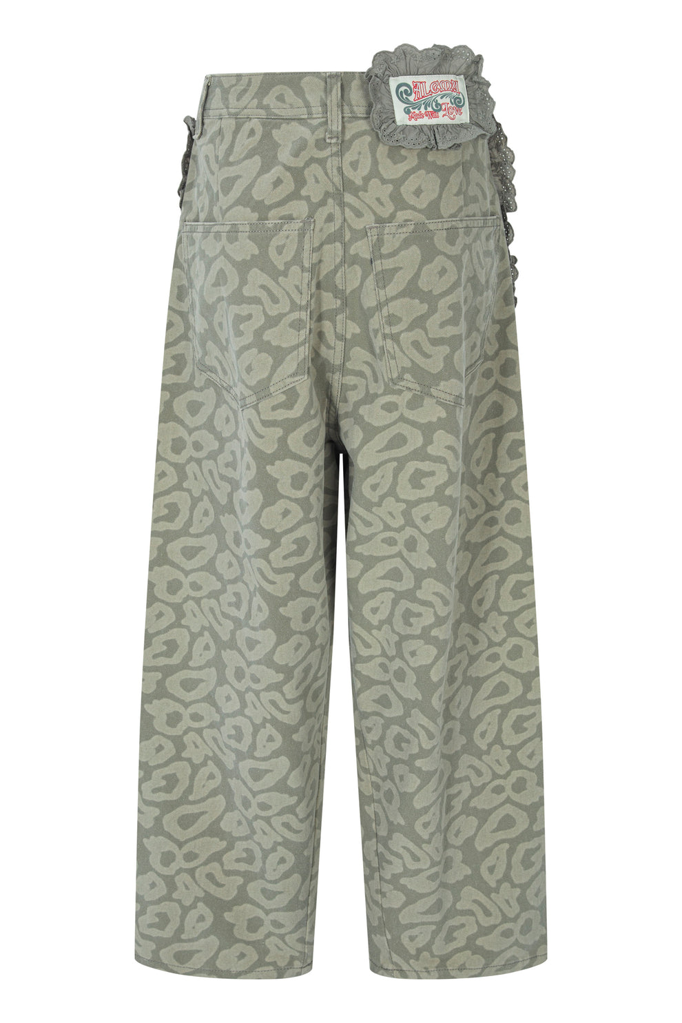 So Many Buttons Leopard Pants (Khaki) – Alcmy