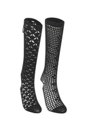 [Ordermade] Crochet Airy Cotton Knee Socks (Black)