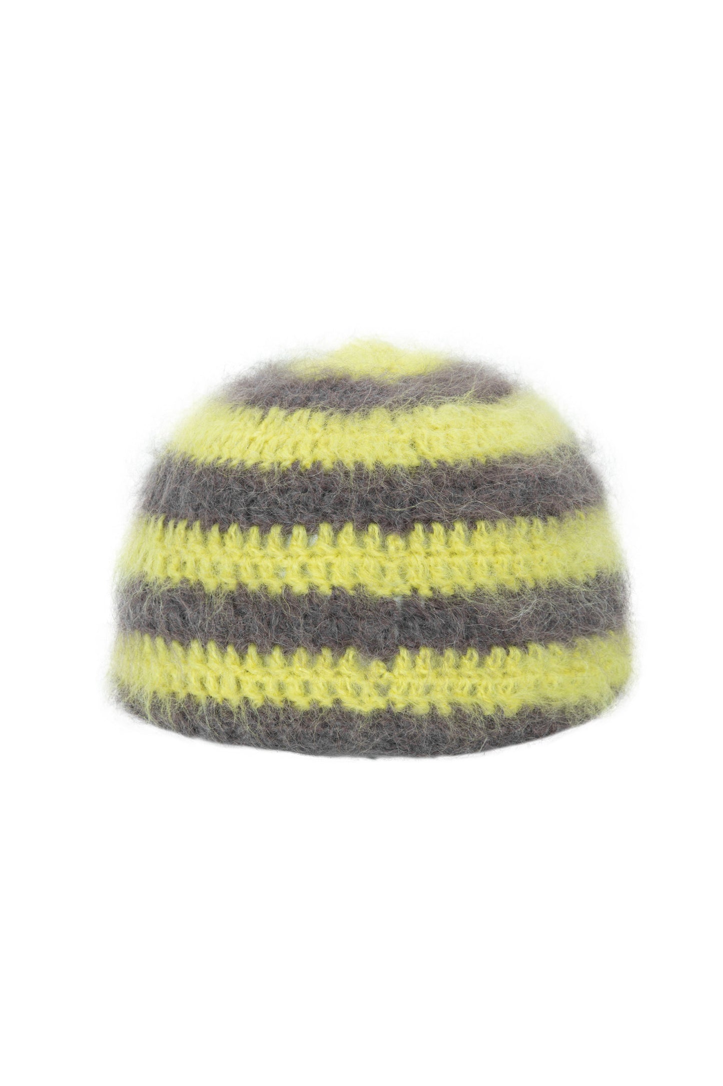 Crochet Mohair Star Beanie (Yellow)
