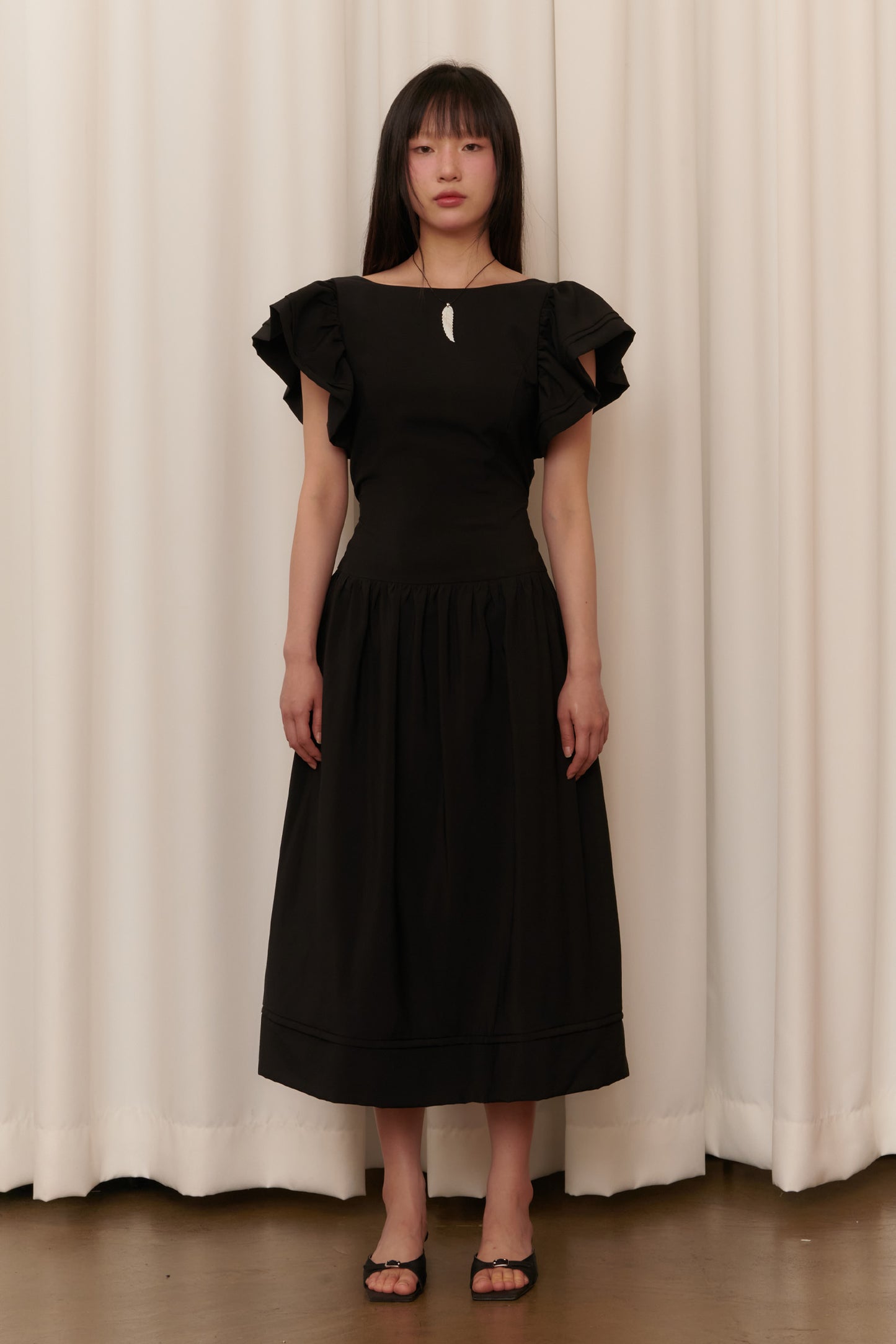 Flirting Picnic Dress (Black)