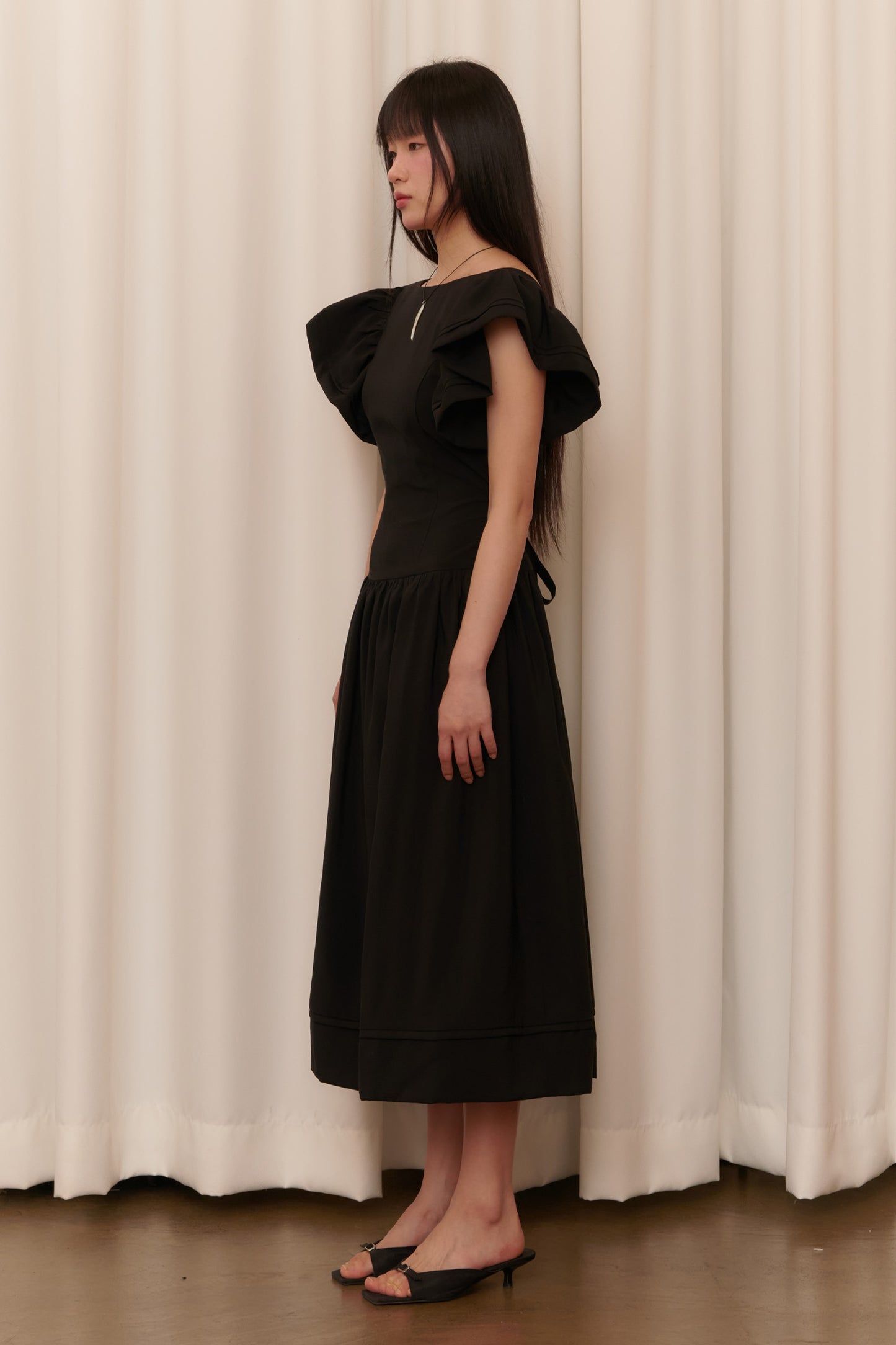 Flirting Picnic Dress (Black)
