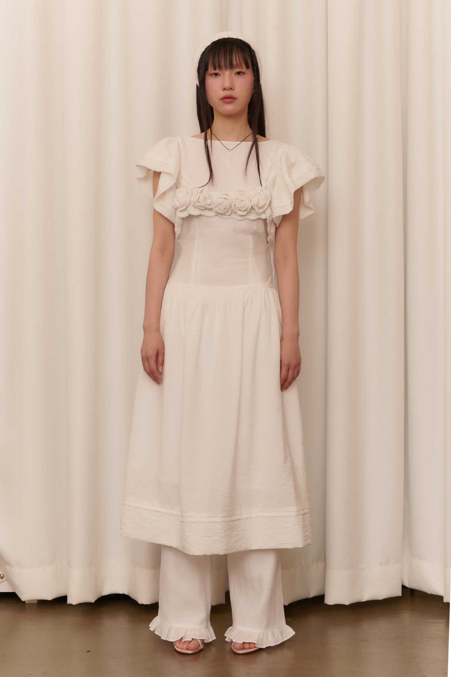Flirting Picnic Dress (White)