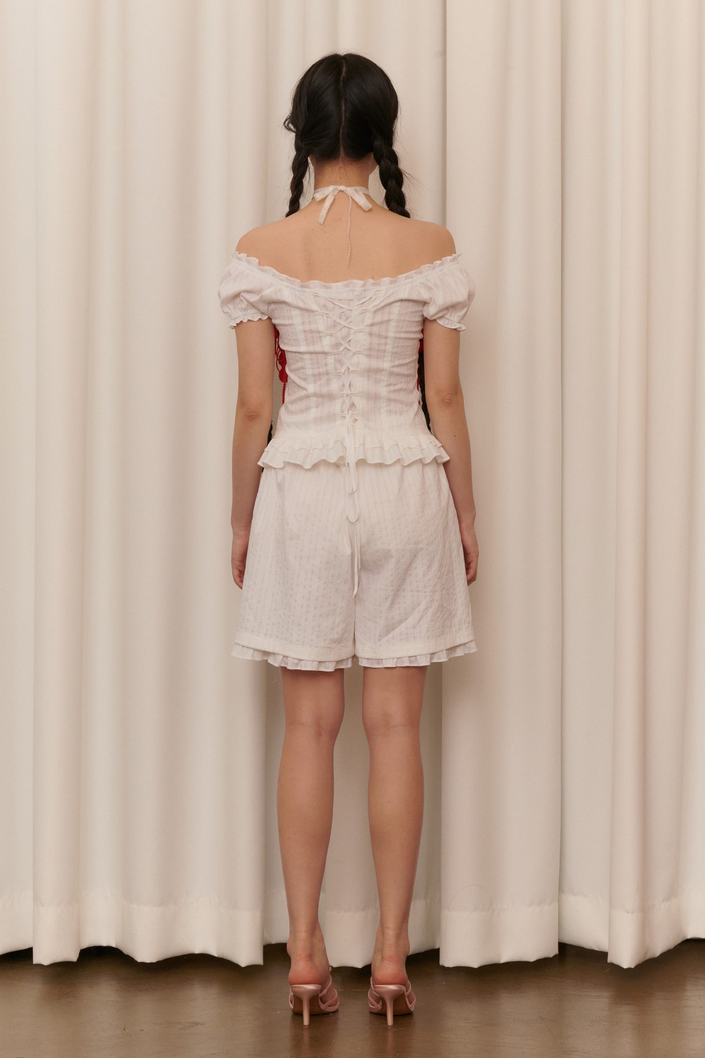 Baby Doll Bermuda Shorts (White)