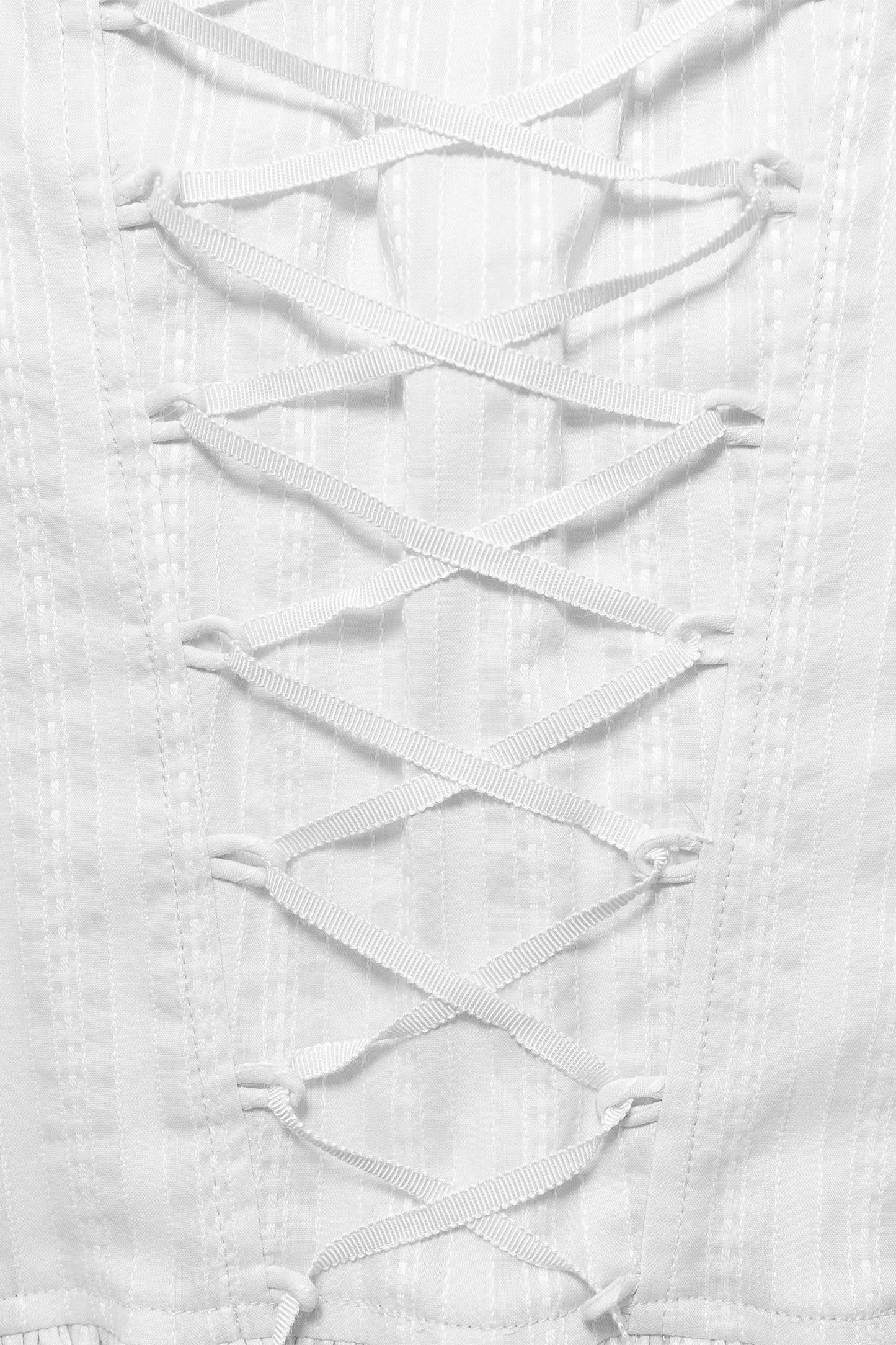 Baby Doll Corset Blouse (White)