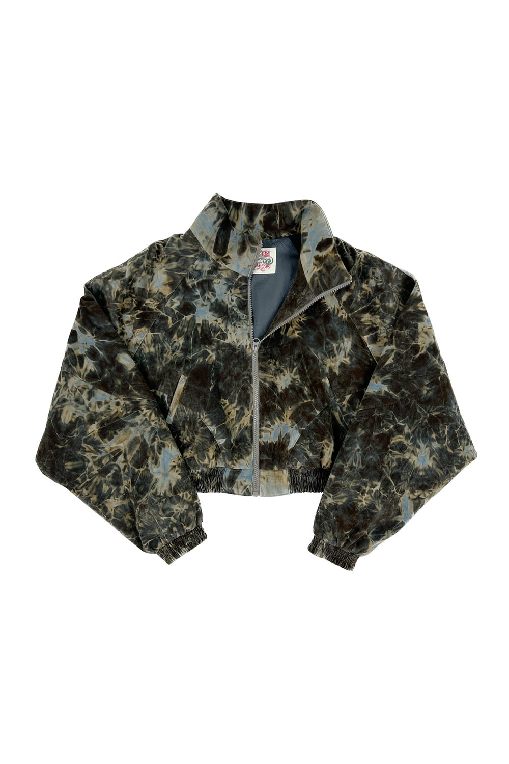 Tie-Dyed Corduroy Crop Jumper (Khaki)
