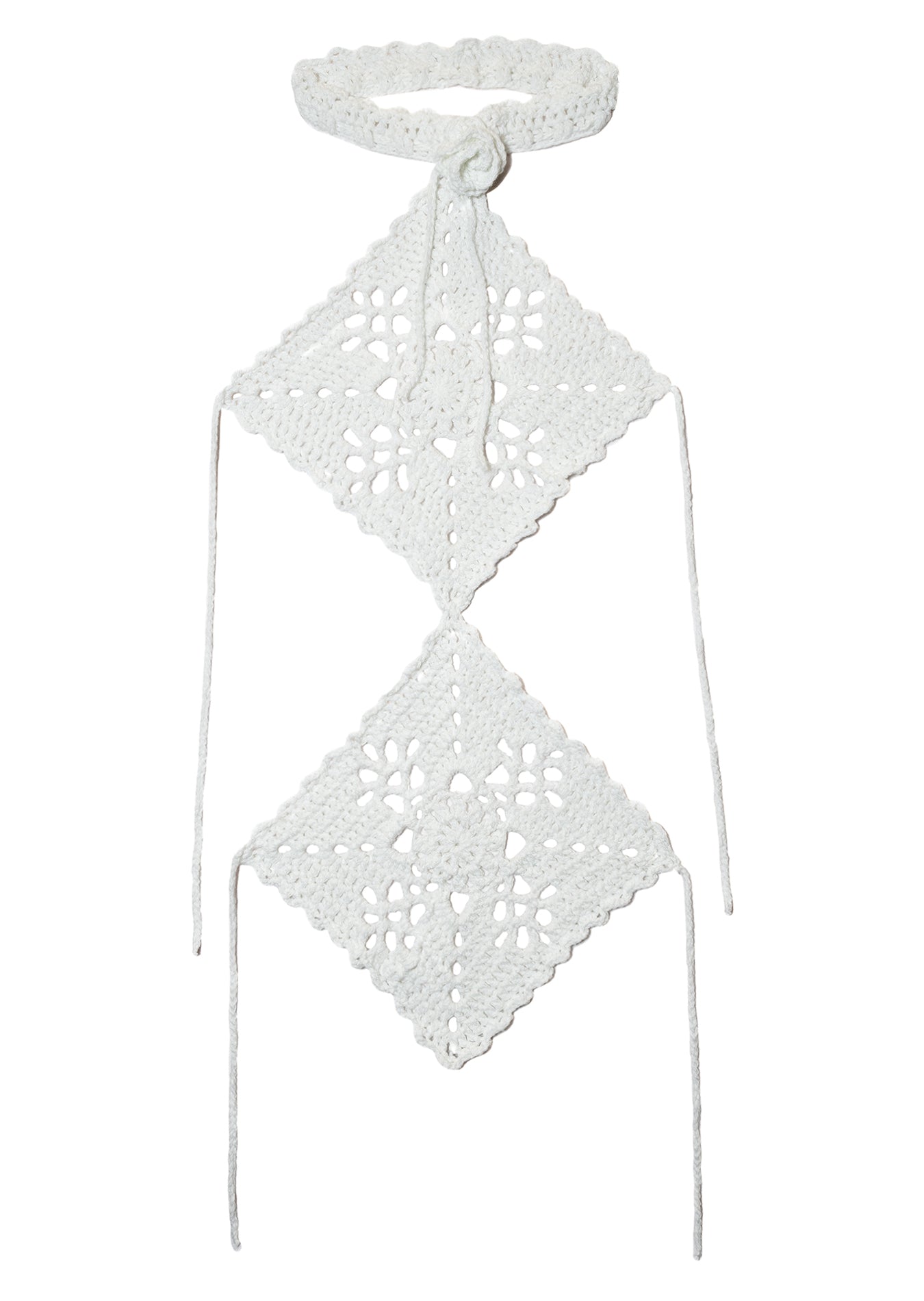 Cotton Crochet Leg Warmer (White)