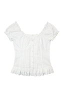 Baby Doll Corset Blouse (White)