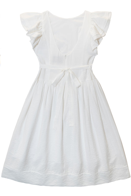 Flirting Picnic Dress (White)