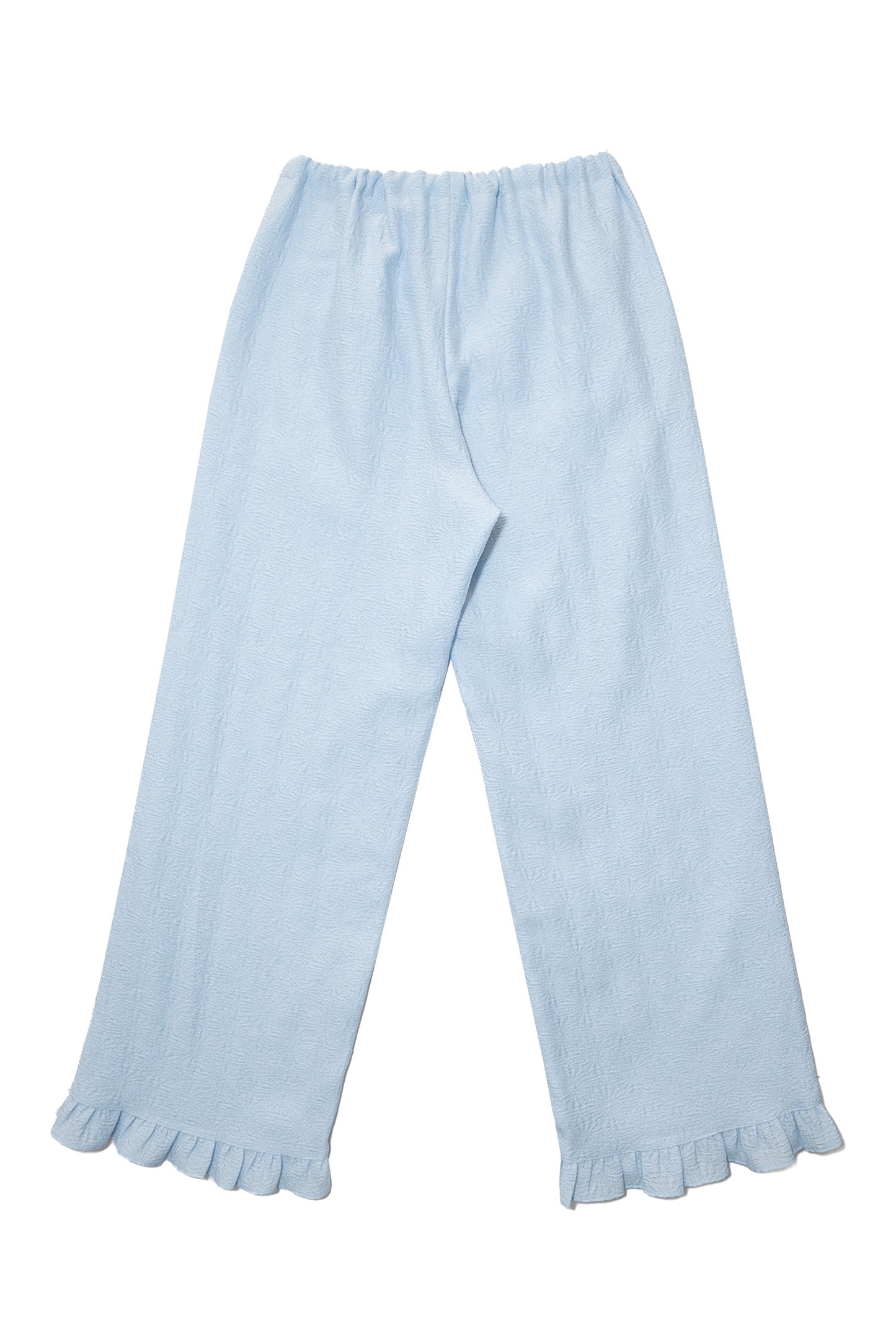 Flower Jacquard Summer Pants (Light Blue)