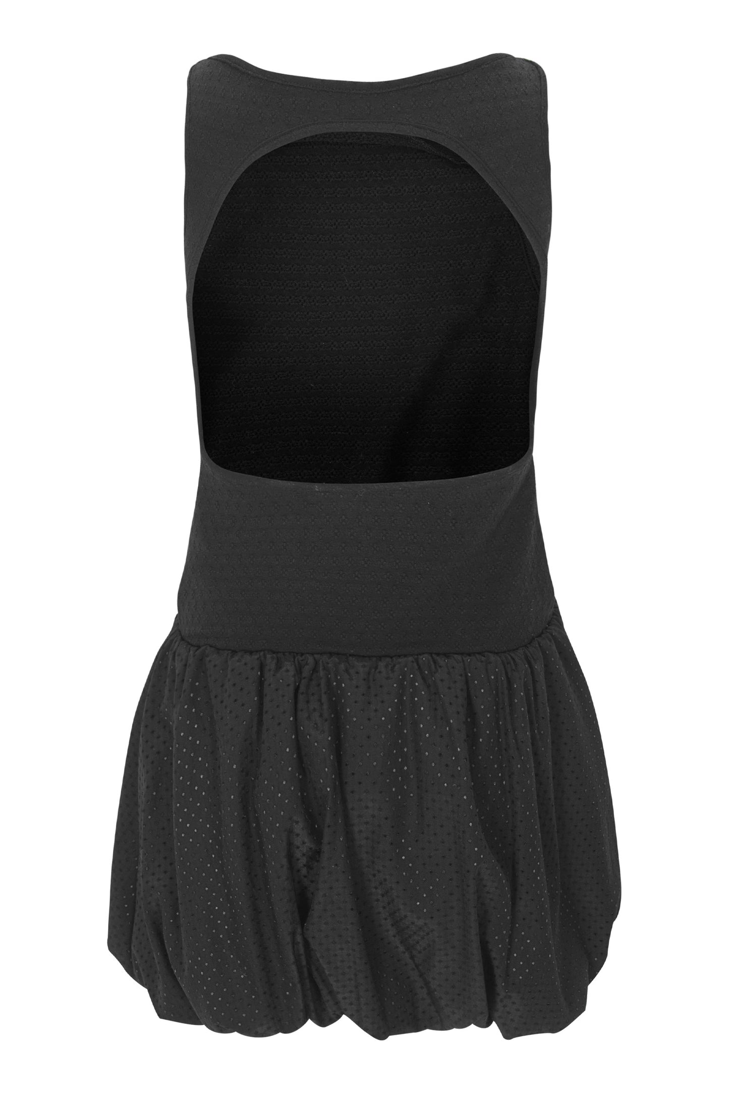Bubble Hem Mini Dress (Black)