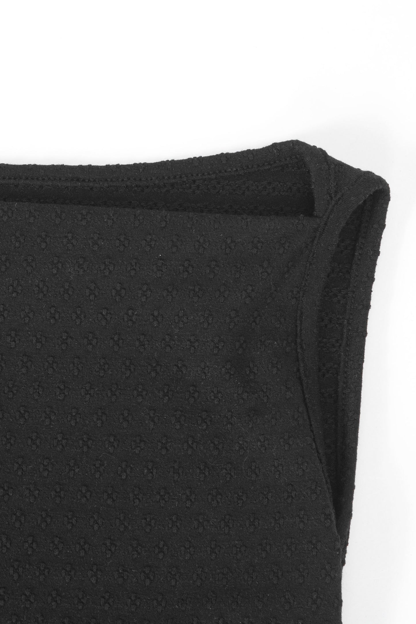 Bubble Hem Mini Dress (Black)
