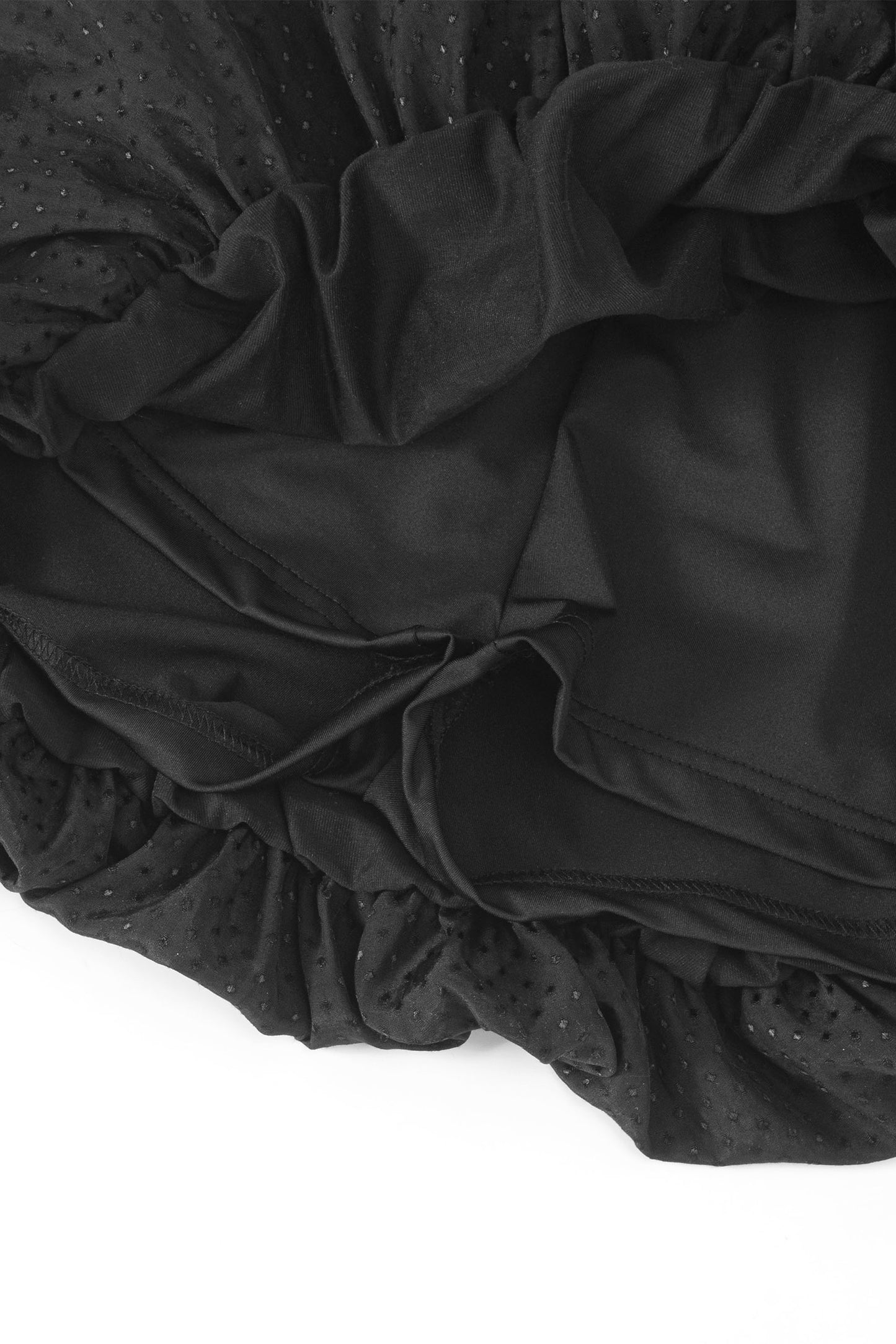 Bubble Hem Mini Dress (Black)