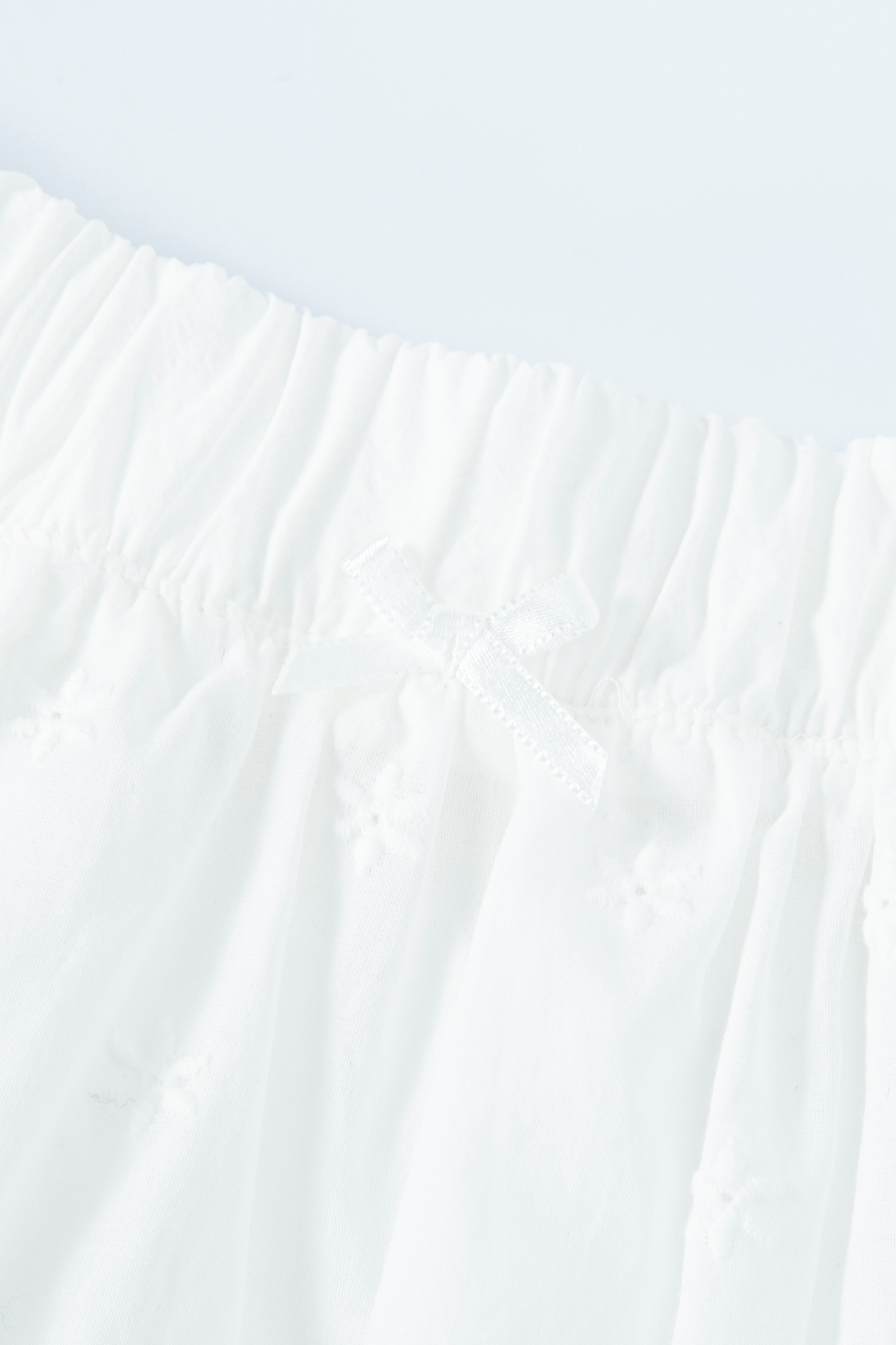 Skirt Layered Bubble Shorts (White)