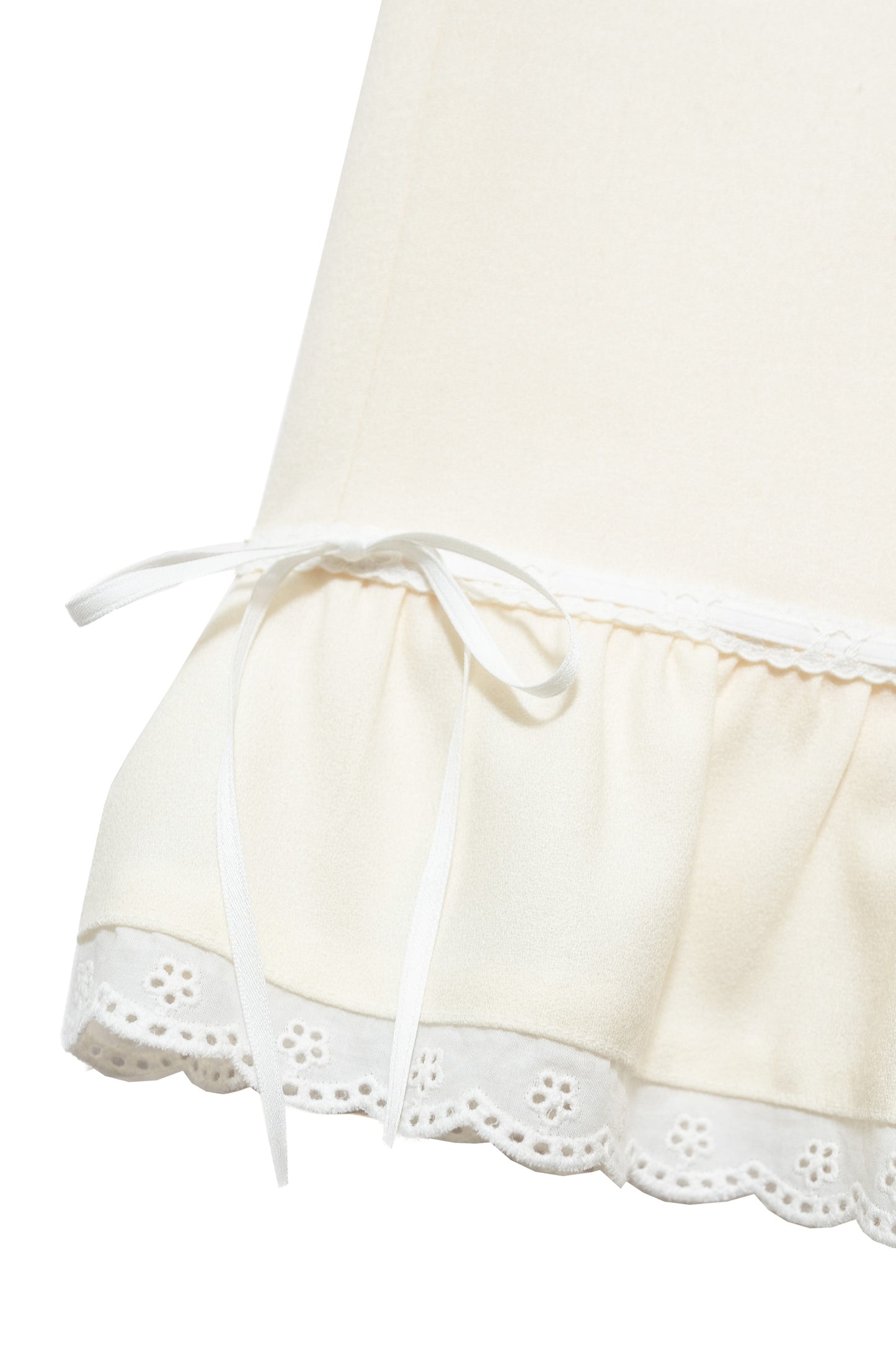 Wool Bloomer Bermuda Pants (White)